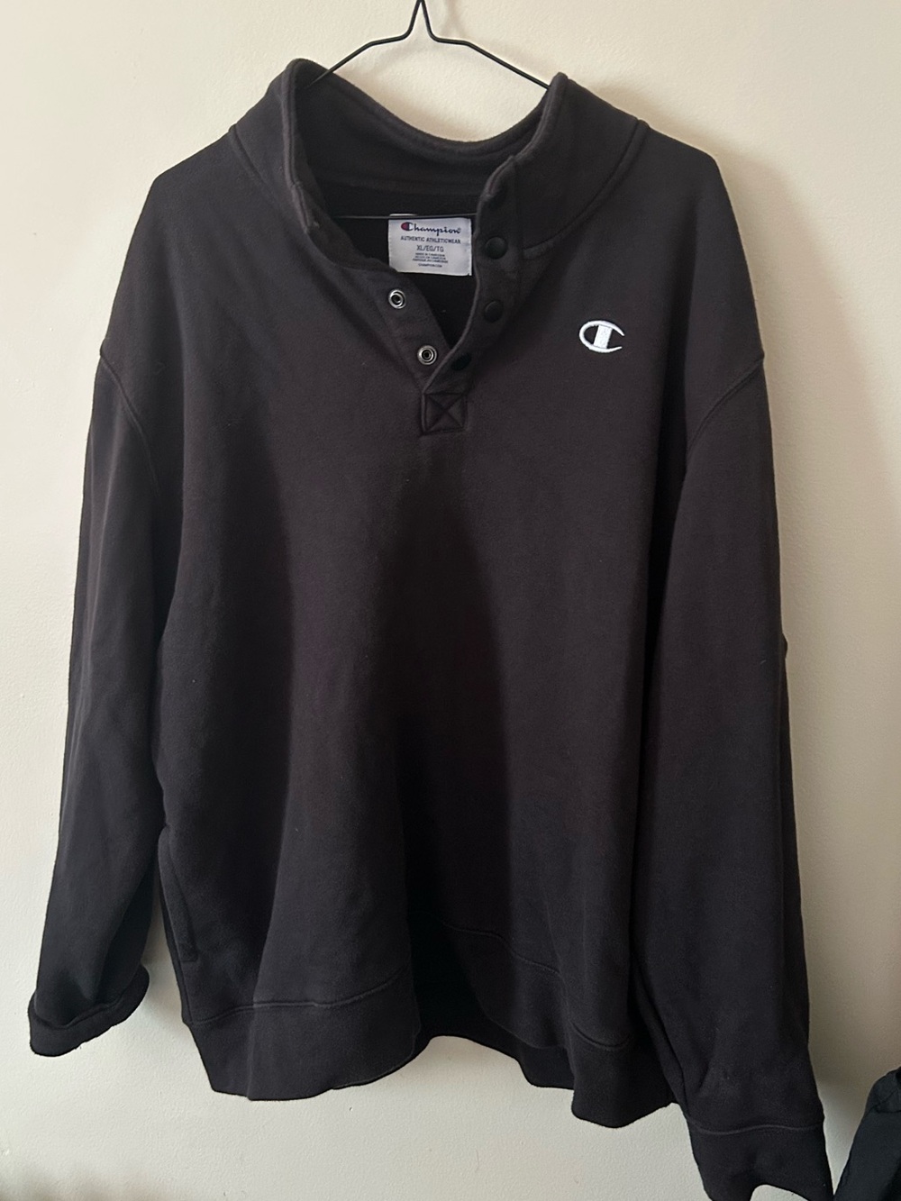 Champion - Snap-Neck Pullover Sweatshirt